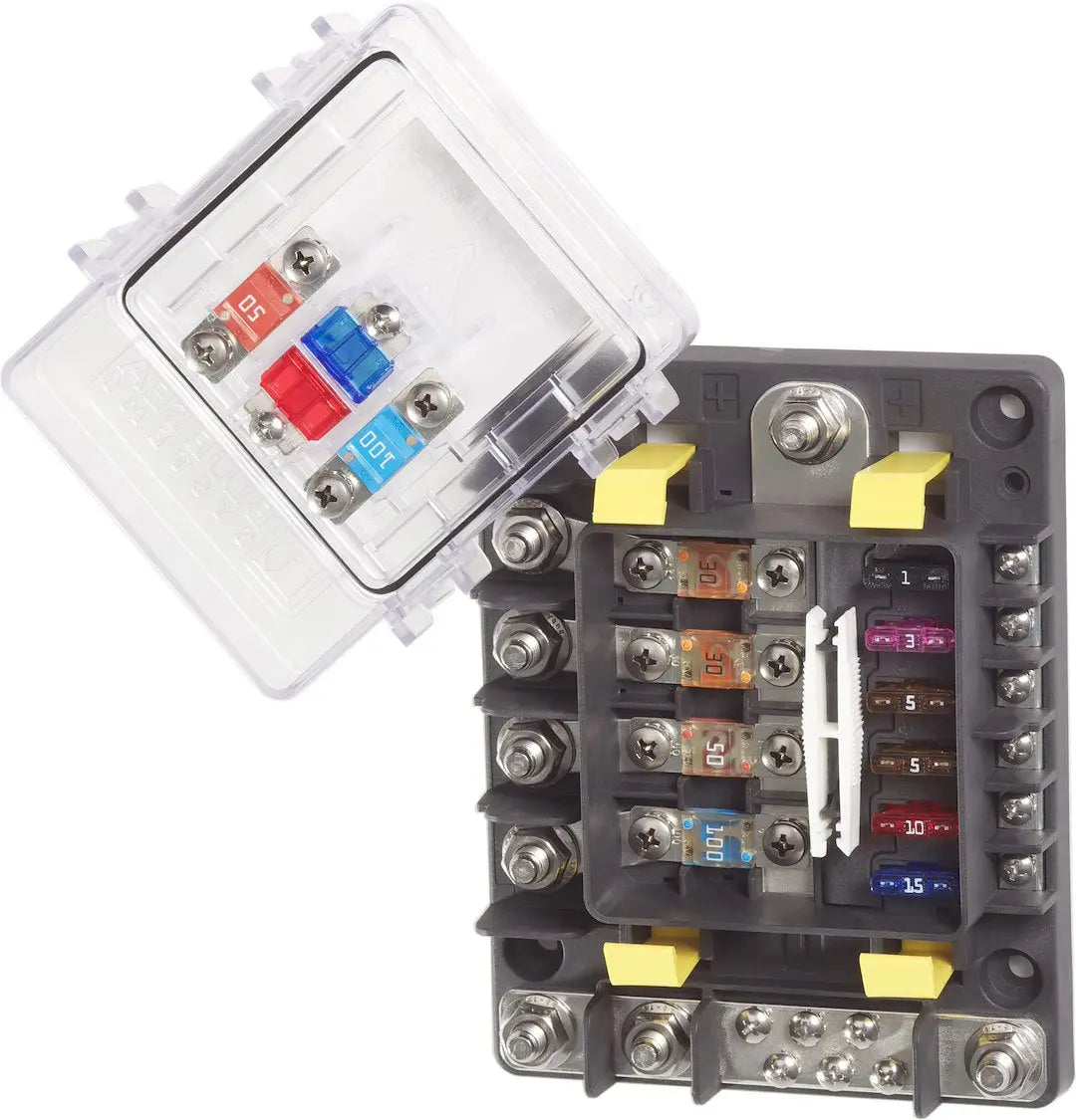 Blue Sea Systems 7748BSS Safety Hub 150 Fuse Block for Reliable Circuit Protection