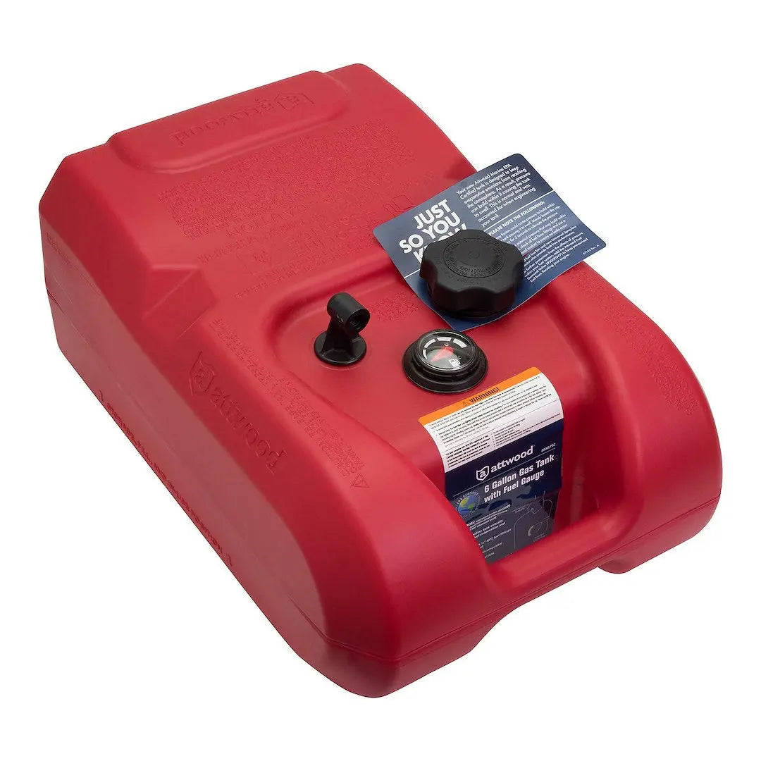 Attwood Mari ASM-Gauge 6 Gallon Gas Tank for Marine Engines