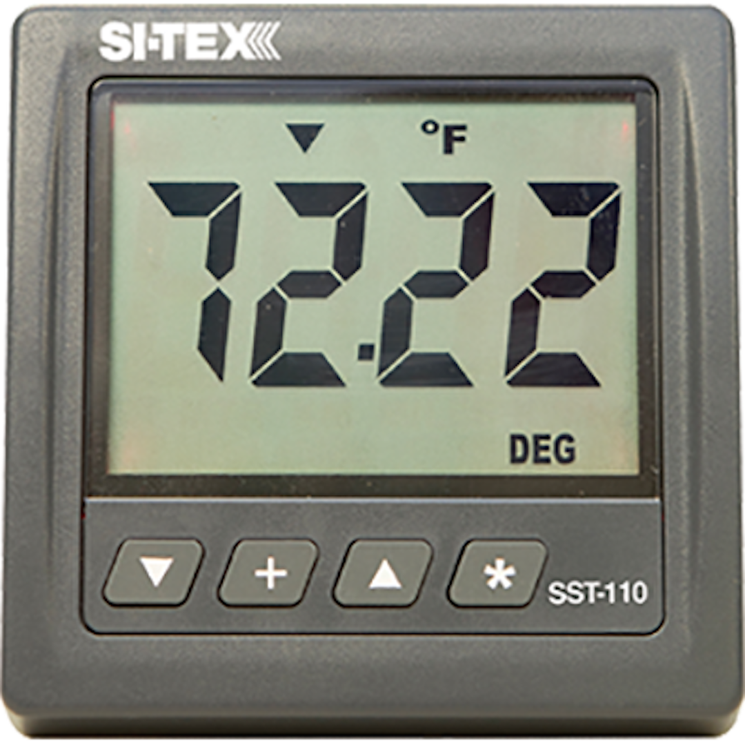 SI-TEX Water Temperature Indicator with Thru-Hull Transducer (Part Number SST110TS)