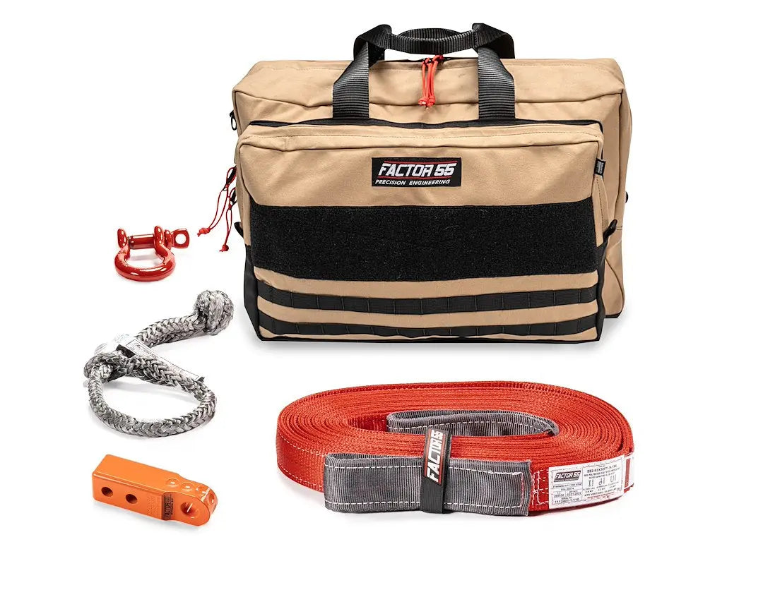 Factor 55 OWHE Vehicle Recovery Kit with Organic Hitch for Left Side