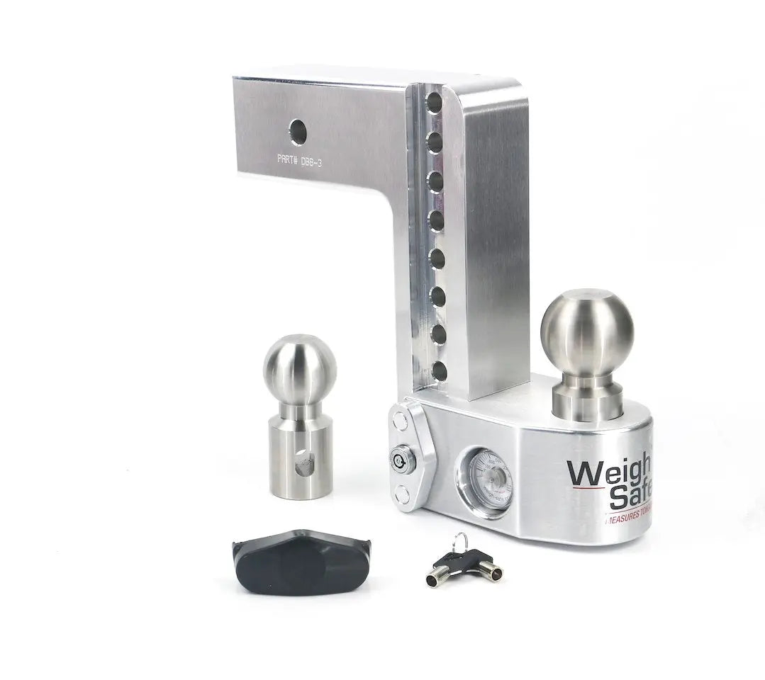 Weigh Safe 8-inch Adjustable Ball Mount with 3-inch Shank