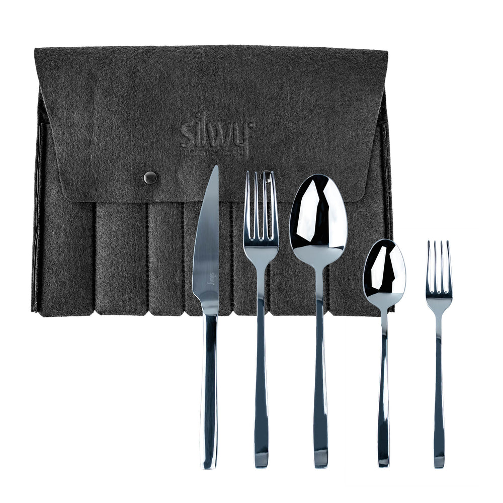 SILWY Magnet EBSG5 Travel Cutlery Set – Durable Stainless Steel Utensils for On-the-Go Dining