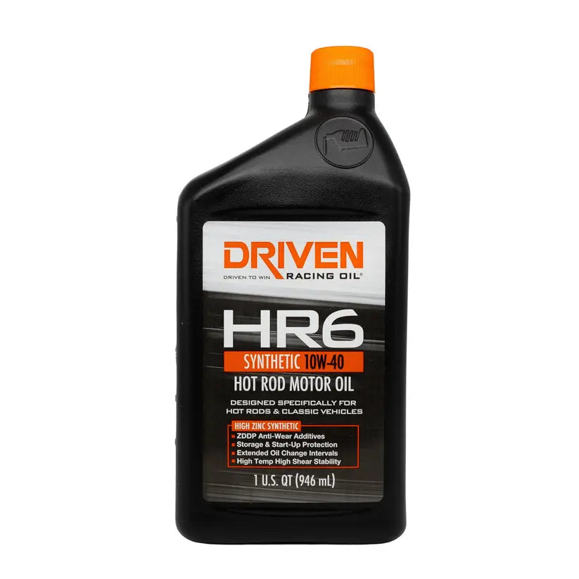 Driven Race 03906 10W40 Synthetic Hot Rod Oil Quart - High-Performance Motor Oil for Classic and Hot Rod Engines