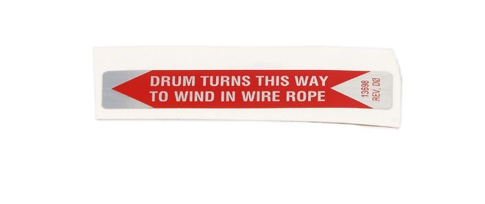 WARN Industries Kit SVC Label Drum Rot - Part Number 98479