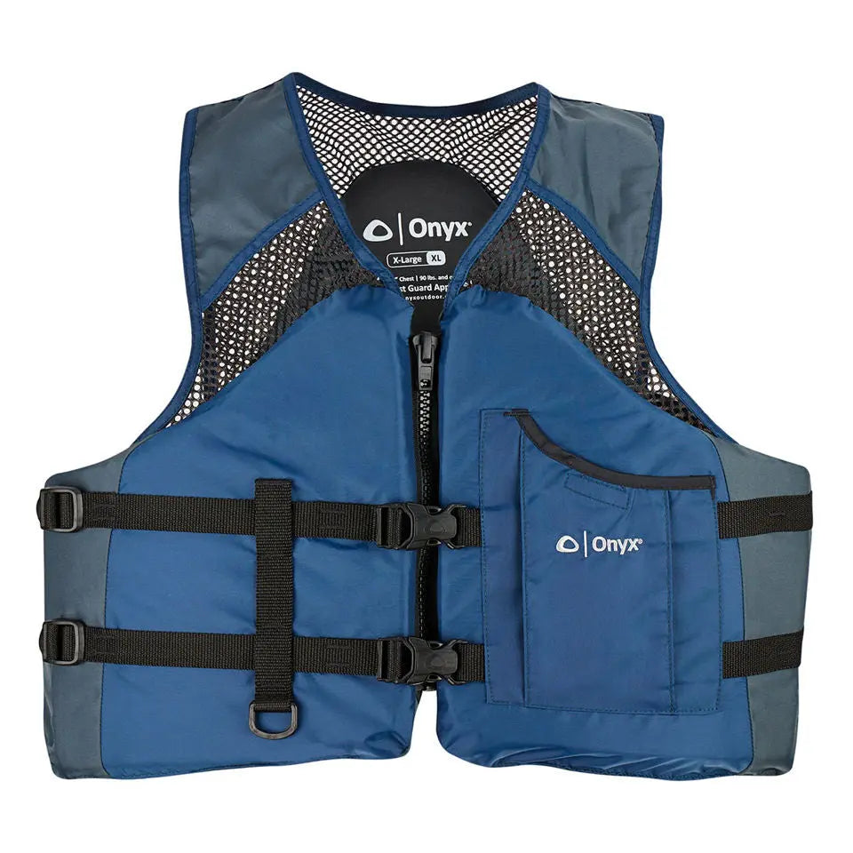 ONYX OUTDOOR Mesh Classic Sport Life Jacket – Adjustable, Coast Guard Approved, Comfortable Fit