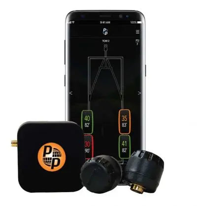 JR Products FX2K App-Based 2-Wheel TPMS Kit for Vehicle Tire Monitoring