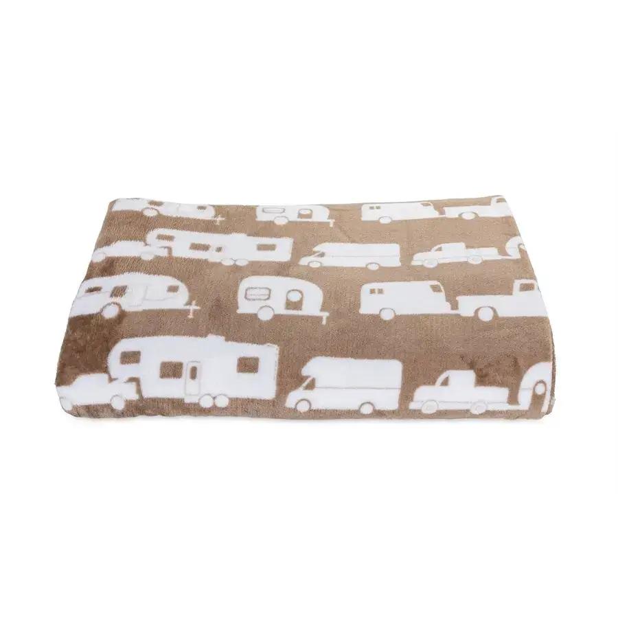Camco Libatc Fleece Blanket in Greige, Part Number 53126 by CAMCO