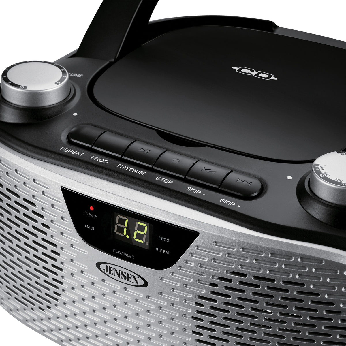 JENSEN CD-485-BK Portable Stereo CD Player and AM/FM Radio