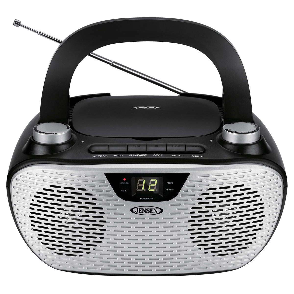 JENSEN CD-485-BK Portable Stereo CD Player and AM/FM Radio