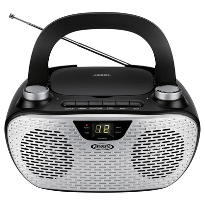 JENSEN CD-485-BK Portable Stereo CD Player and AM/FM Radio