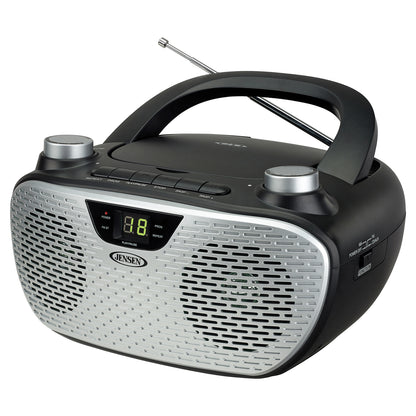 JENSEN CD-485-BK Portable Stereo CD Player and AM/FM Radio