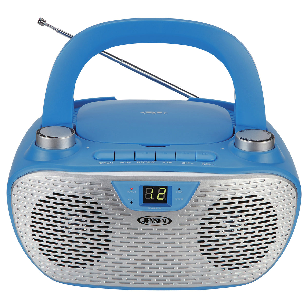 JENSEN CD-485-BL Portable Stereo CD Player and AM/FM Radio, Blue