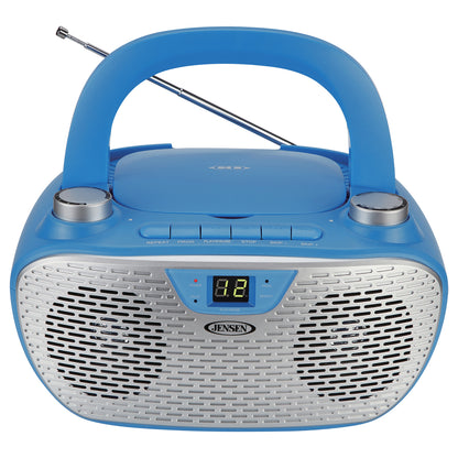 JENSEN CD-485-BL Portable Stereo CD Player and AM/FM Radio, Blue