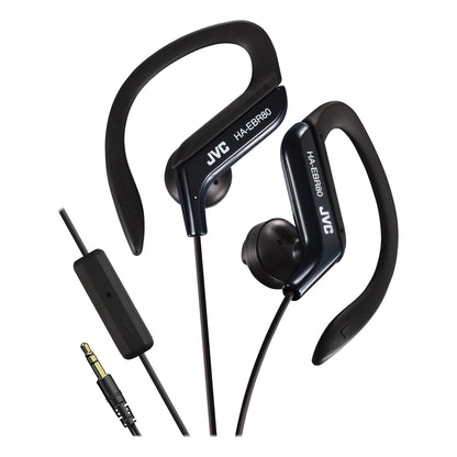 JVC HAEBR80B Sport Ear-Clip Headsets with Adjustable Fit and Bass Boost