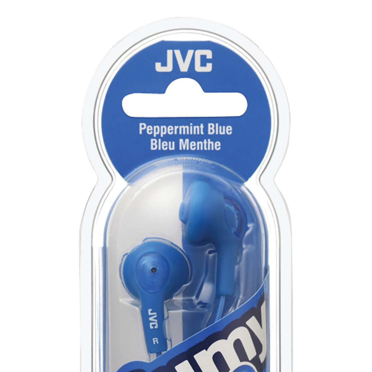 JVC HAF160A Gumy Blue In-Ear Earbuds with Neodymium Drivers