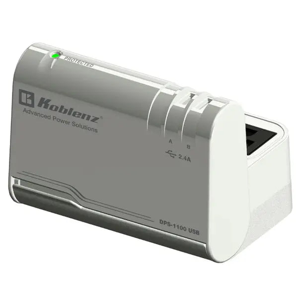 KOBLENZ(R) DPS-1100 USB Desk Charging Station with Surge Protection and Multiple Outlets