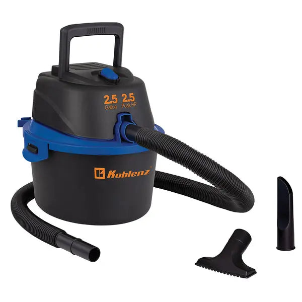 KOBLENZ WD-2.5 MA Wet Dry Vacuum with 2.5-Gallon Capacity and 3-in-1 Functionality