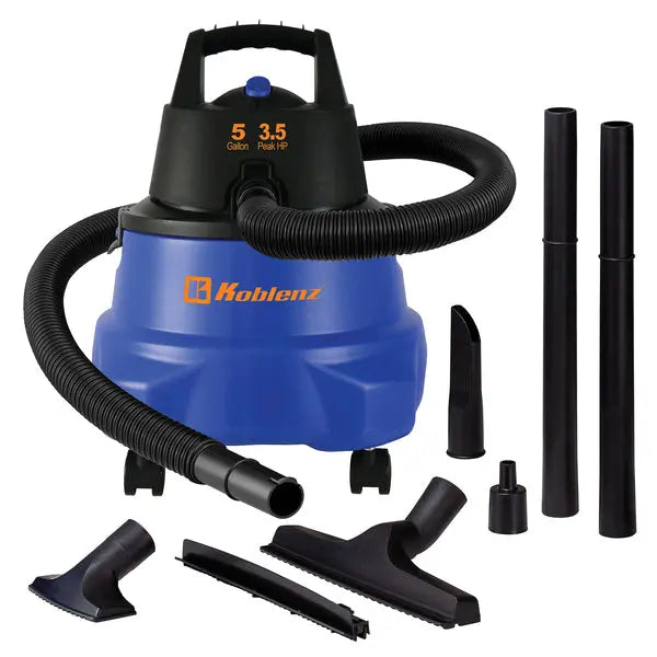 KOBLENZ WD-5 MA 5-Gallon Wet Dry Shop Vacuum with Blower Function
