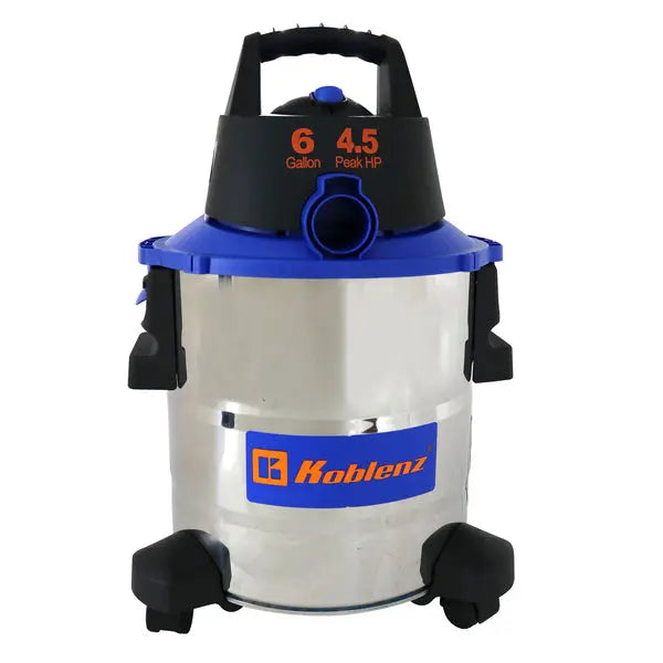 KOBLENZ WD-6 L212 SS 6-Gallon 4.5 Peak HP Wet Dry Vacuum with Blower Function