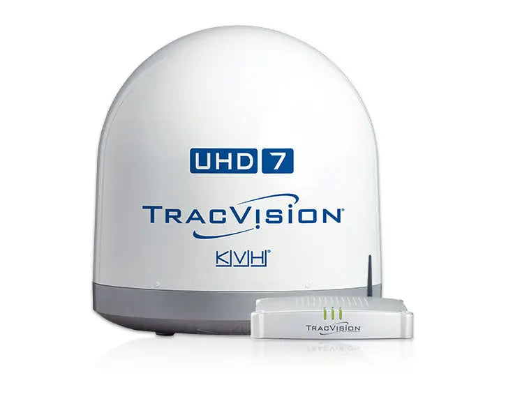 KVH TracVision UHD7 Satellite TV System for Marine Use - 24-Inch Antenna with 4K HD and Multi-Satellite Tracking