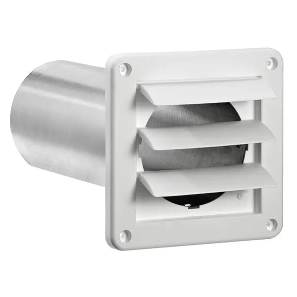 LAMBRO 267W-B 4-Inch Plastic Wall Exhaust Vent with Low-Profile Design