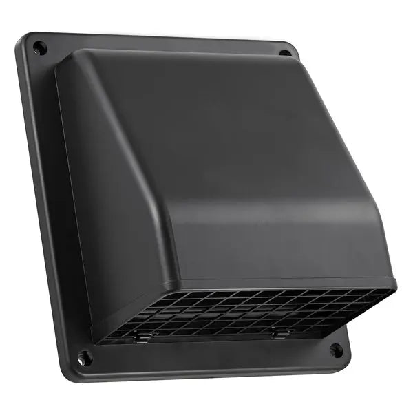 LAMBRO 6-Inch Plastic Exhaust and Intake Vent with Removable Damper, Black (Part No. 3510BL)