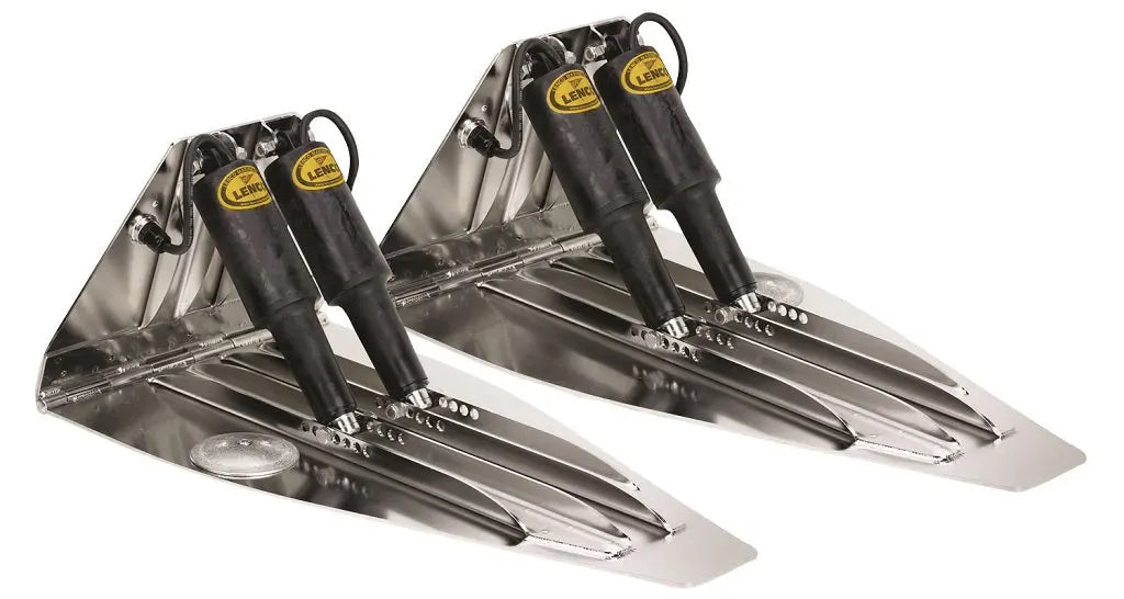 Lenco 25inx14in High Performan Trim Tab Kit 12v Dual Actuator Requires Switch