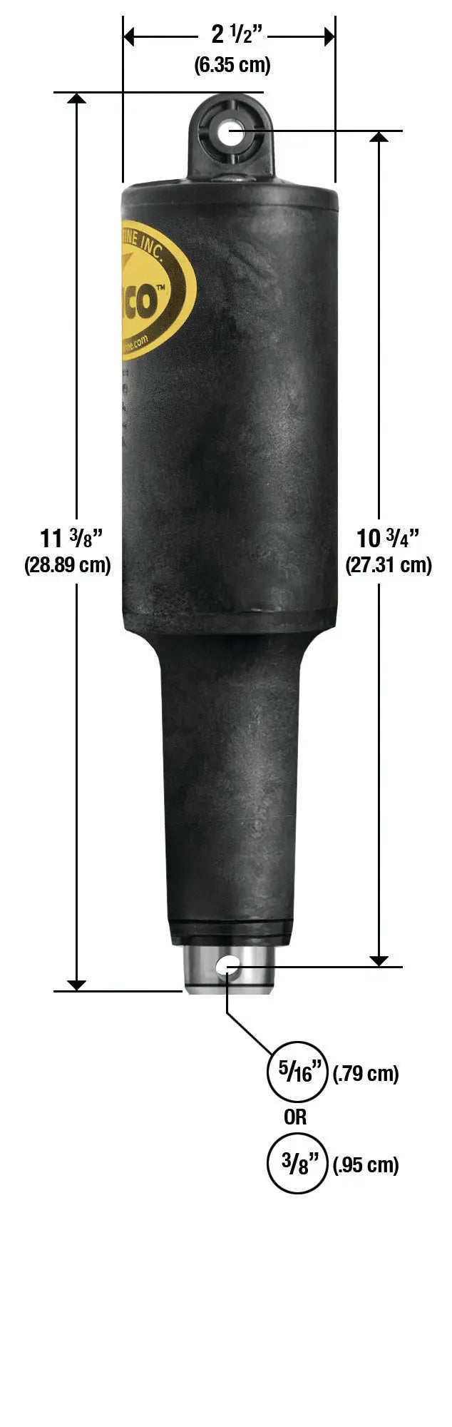 Lenco 2 1/4in Stroke XD Actuator 3/8in 12V
