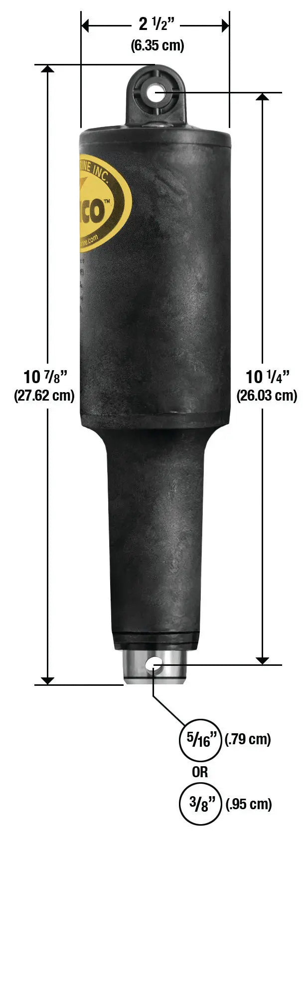 Lenco 2 1/4in Stroke XDS Actuator 3/8in 12V