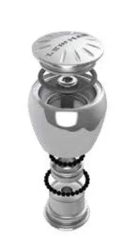 Lewmar Power Grip Knob Stainless Steel with Rim Clamp
