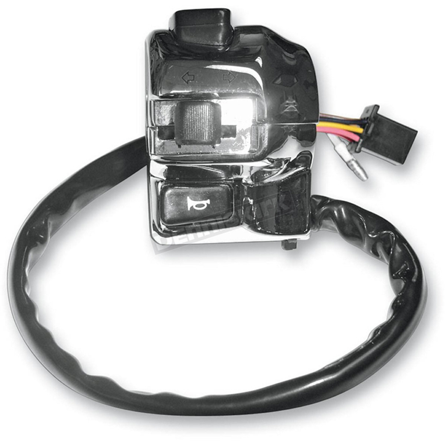 K&S Universal Turn Signal Switch, Compact Chrome Design - Left Hand