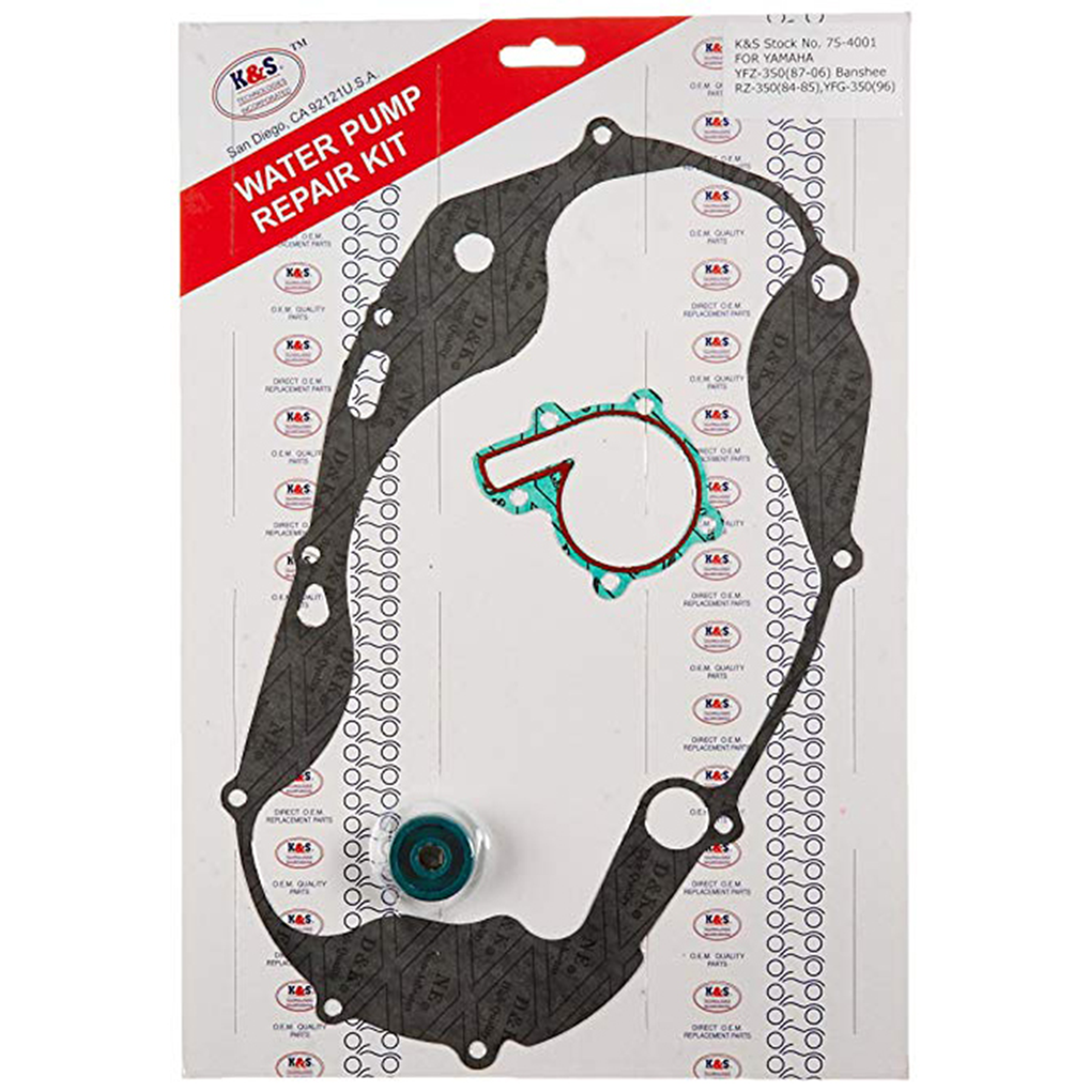 K&S Water Pump Repair Kit for Yamaha YZF-350 (1987-2007) - Part Number 75-4001