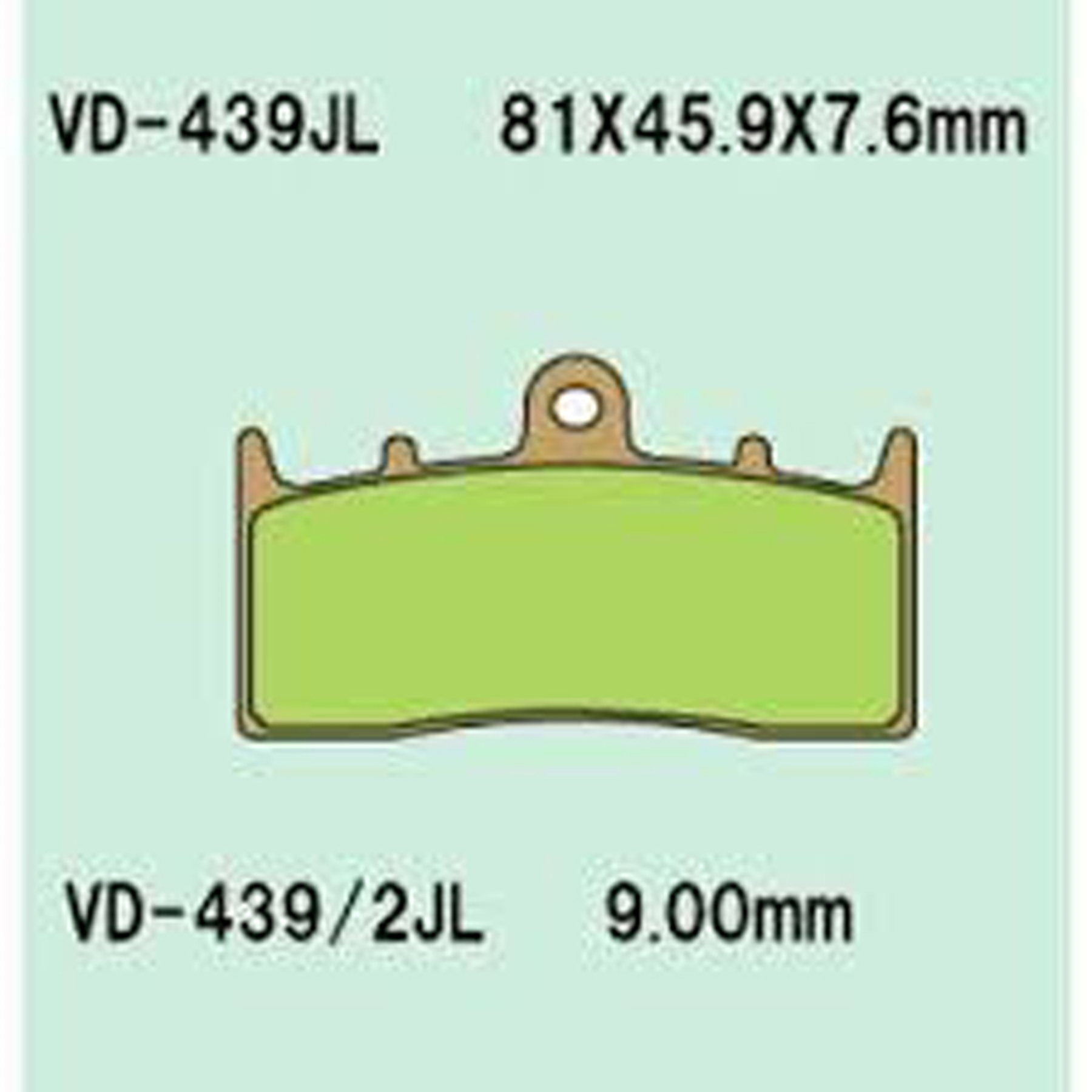 VESRAH Sintered Metal Brake Pads VD-439JL for Enhanced Stopping Power
