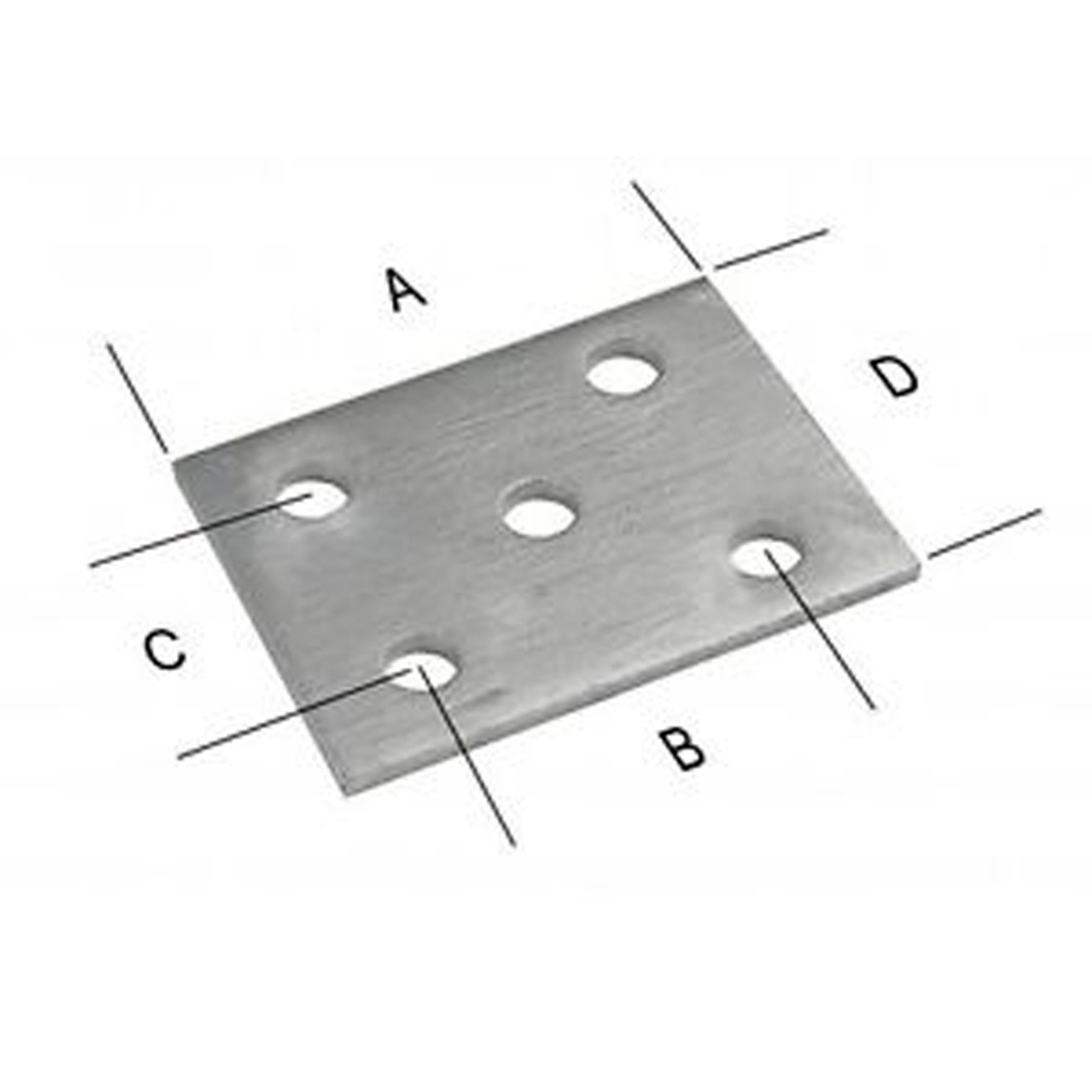 C.E. Smith Axle Tie Plate - Flat Galvanized (Part #20023G)