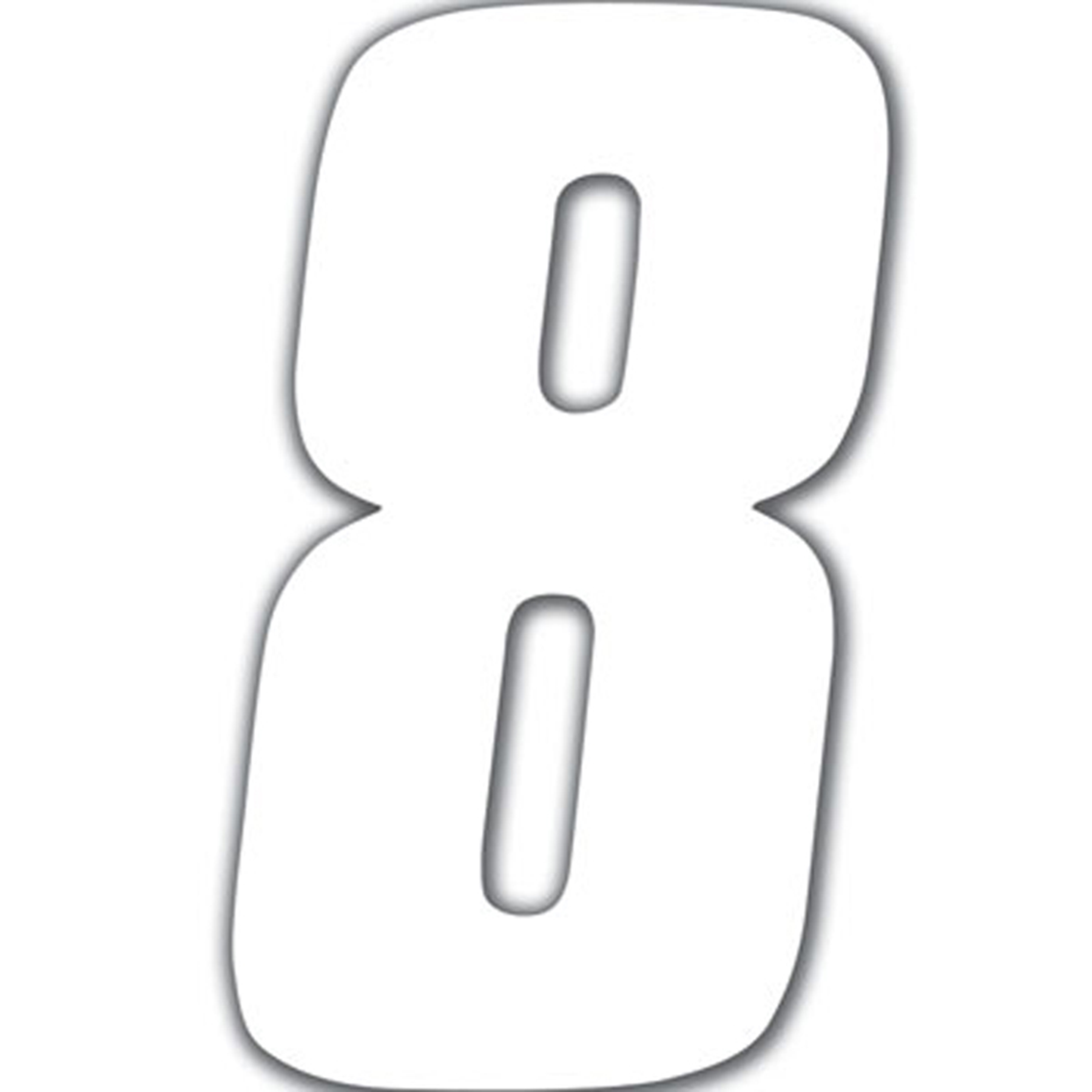 Factory Effex FX 2015 Numbers Standard 6" White - Set of 8