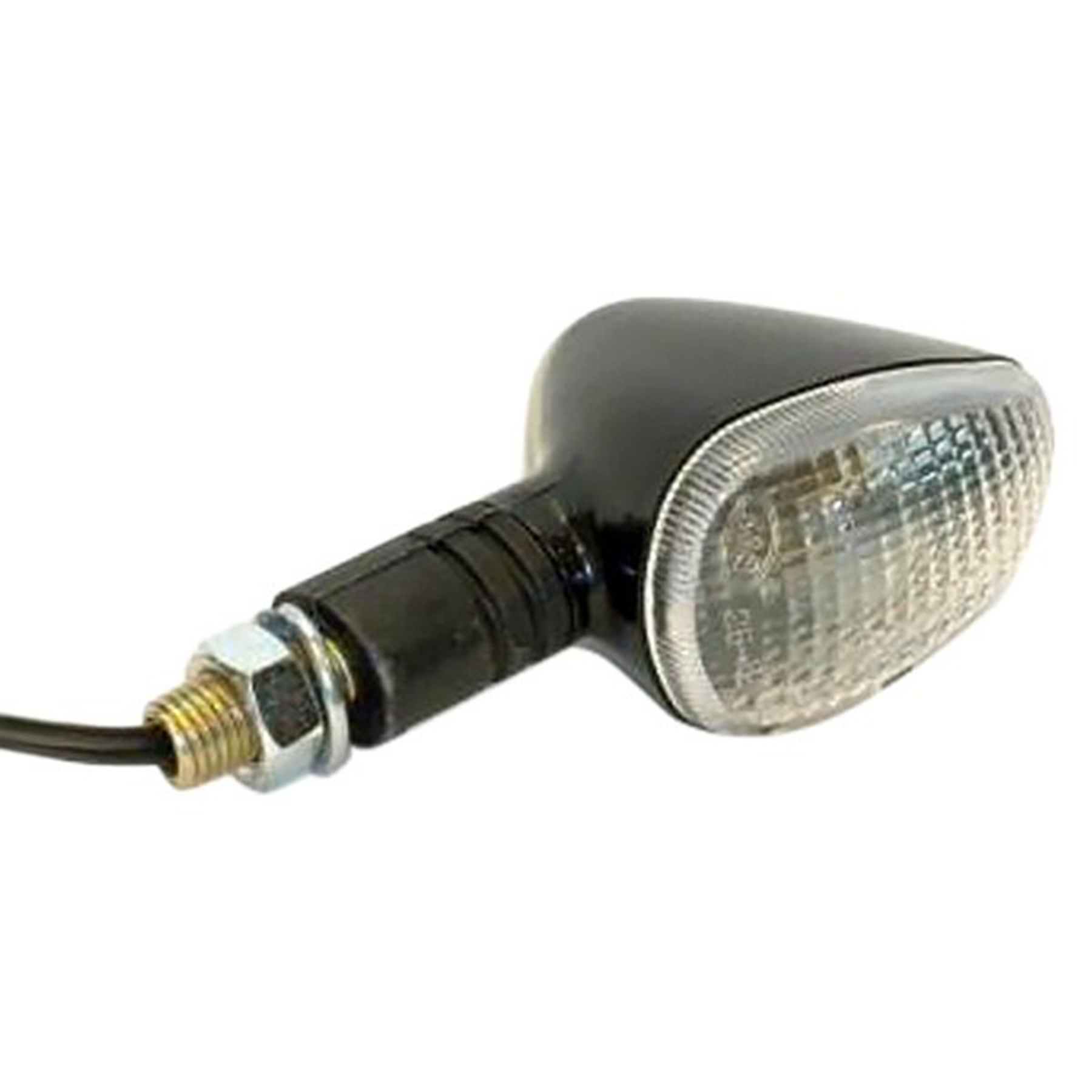 K&S Marker Lights, CMPCT, Flexible Stem, Black (D/F) Clear, Short Stem - Part Number 25-8408S