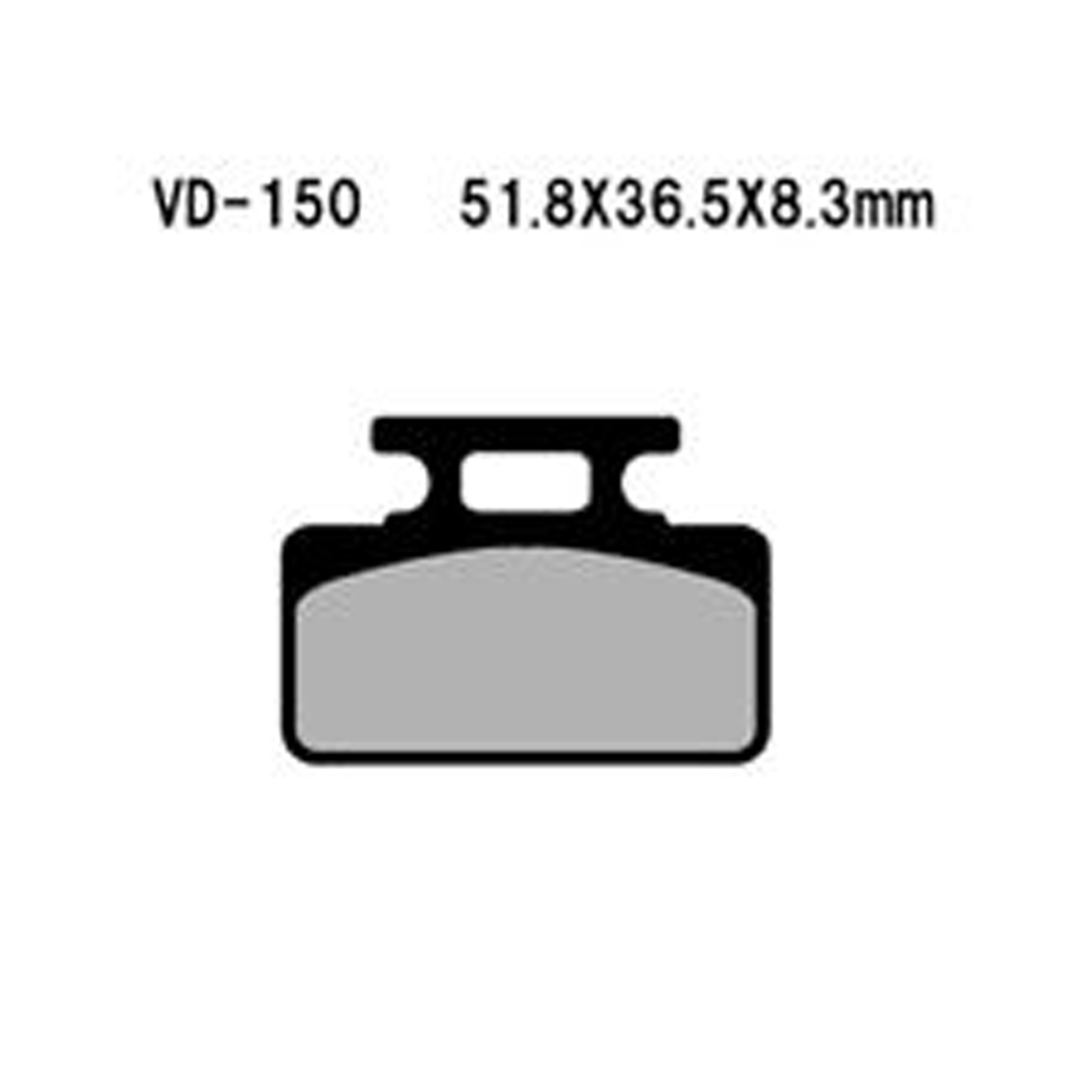 VESRAH VD-150 Semi-Metallic Brake Pads for Reliable Stopping Power