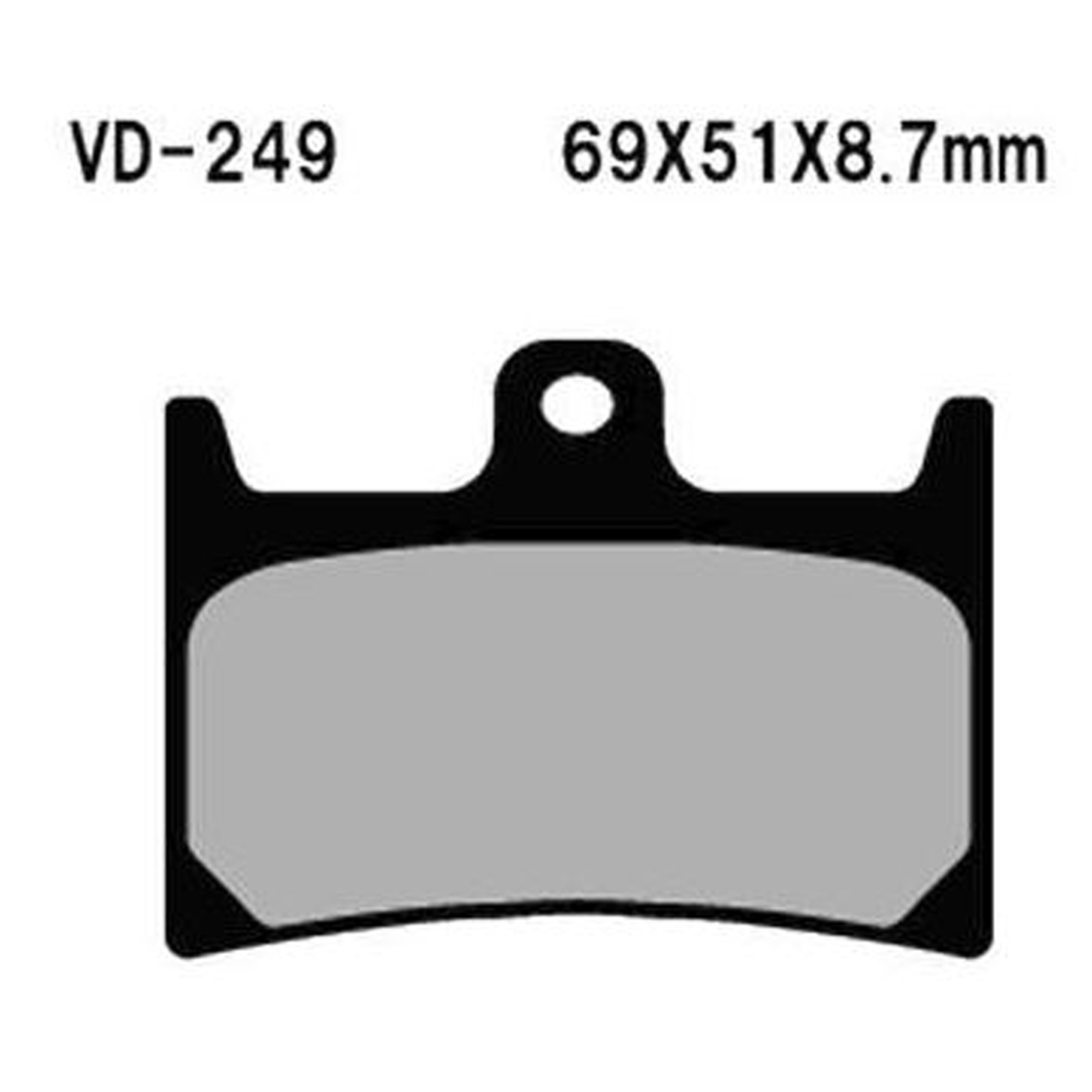 VESRAH VD-249 Semi-Metallic Brake Pads for Reliable Stopping Power