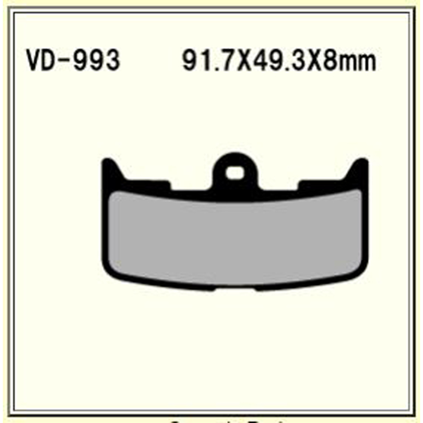 VESRAH Semi-Metallic Brake Pads VD-993 for Reliable Stopping Power