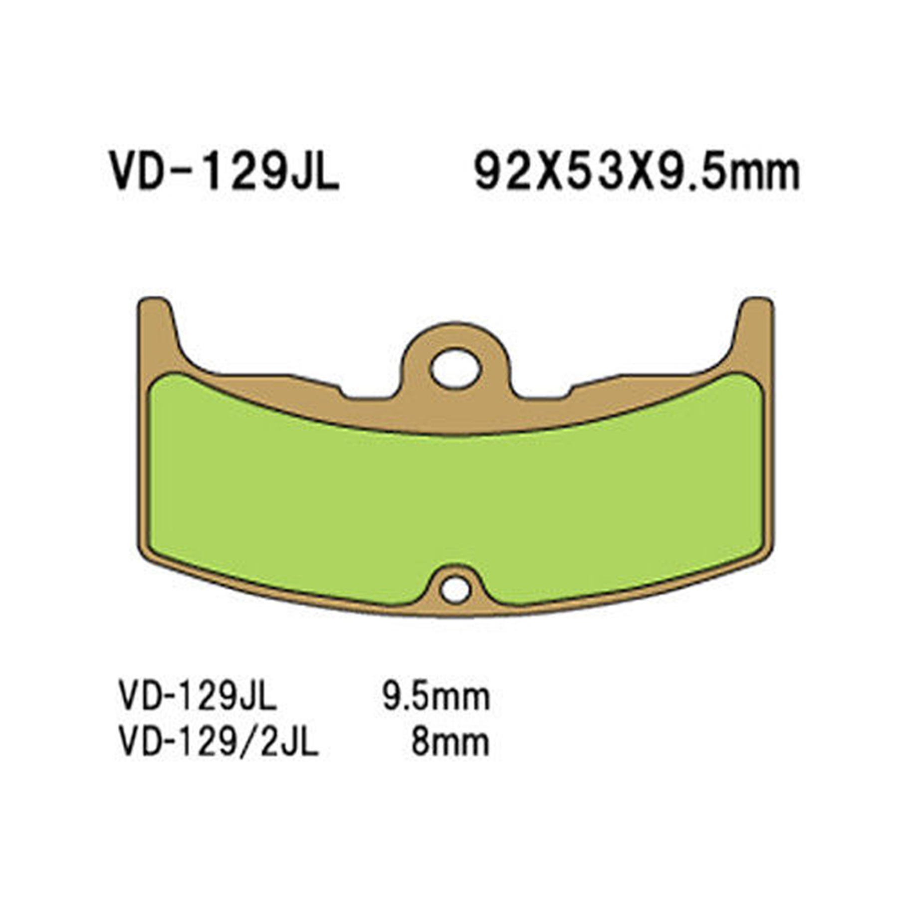VESRAH Sintered Metal Brake Pads VD-129JL for Reliable Stopping Power