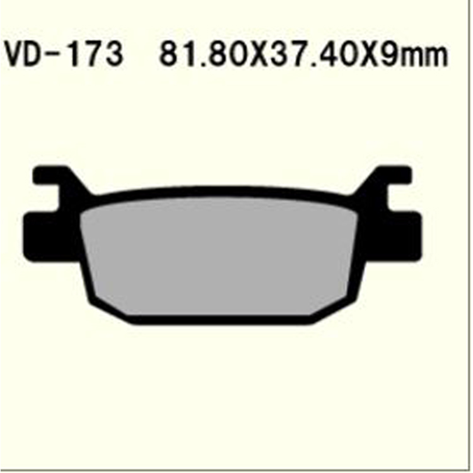 VESRAH Semi-Metallic Brake Pads VD-173 for Reliable Stopping Power
