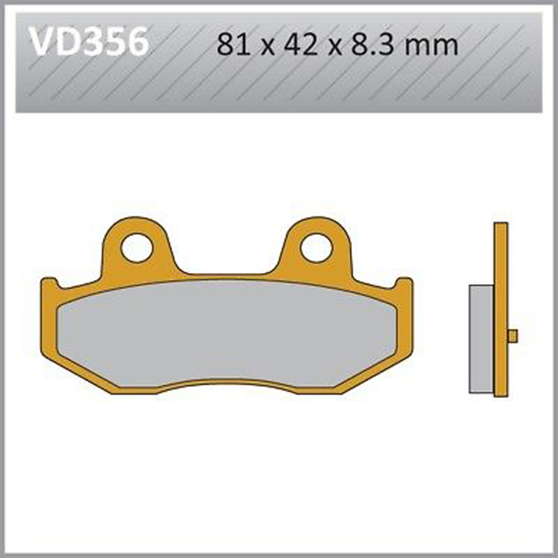 VESRAH Semi-Metallic Brake Pads VD-356 for Reliable Stopping Power