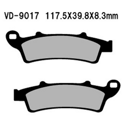 VESRAH Semi-Metallic Brake Pads VD-9017 for Reliable Braking Performance