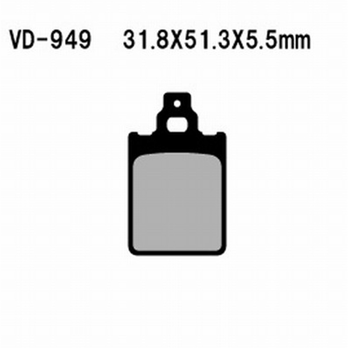 VESRAH Semi-Metallic Brake Pads VD-949 for Reliable Braking Performance
