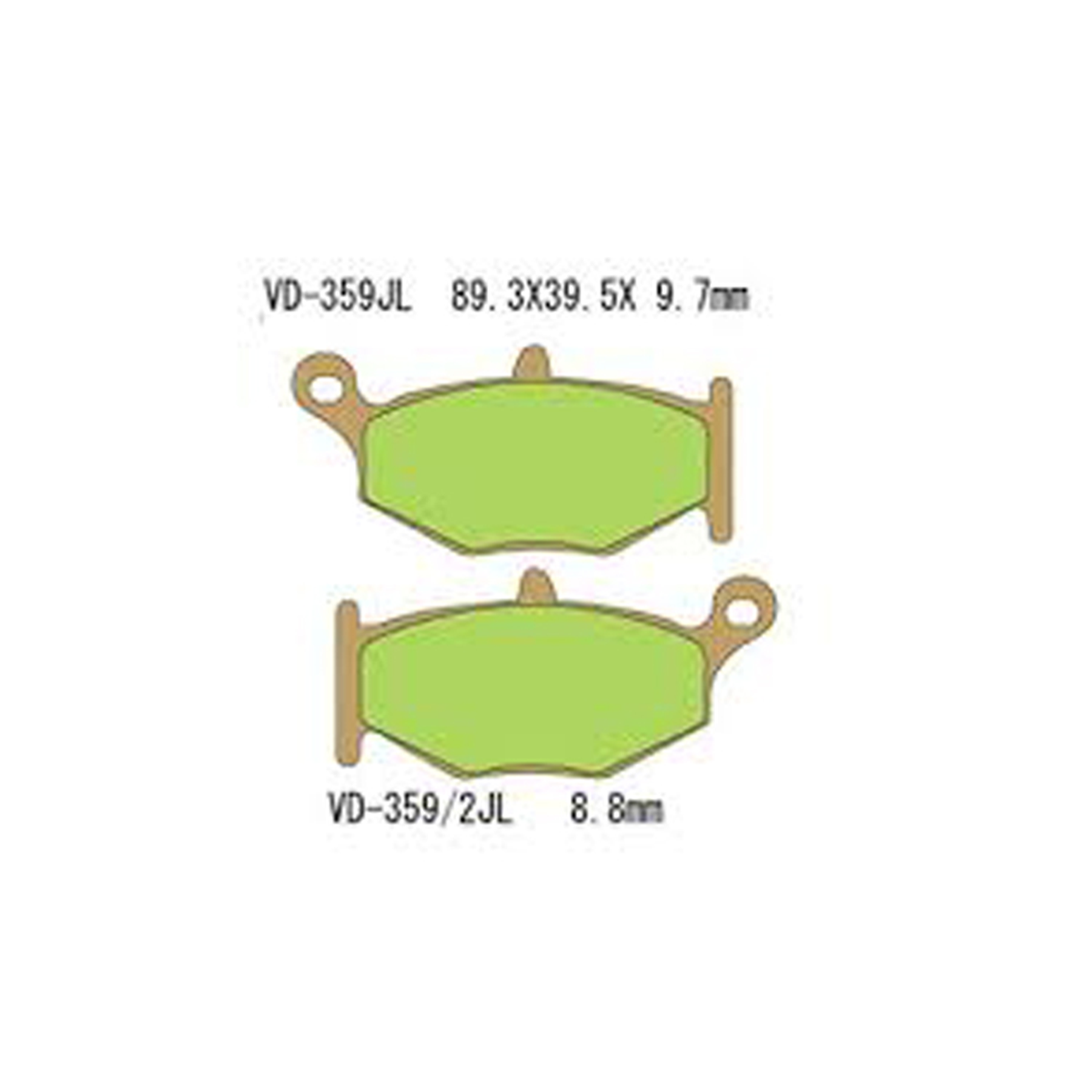 VESRAH Sintered Metal Brake Pads VD-359/2JL for Reliable Braking Performance