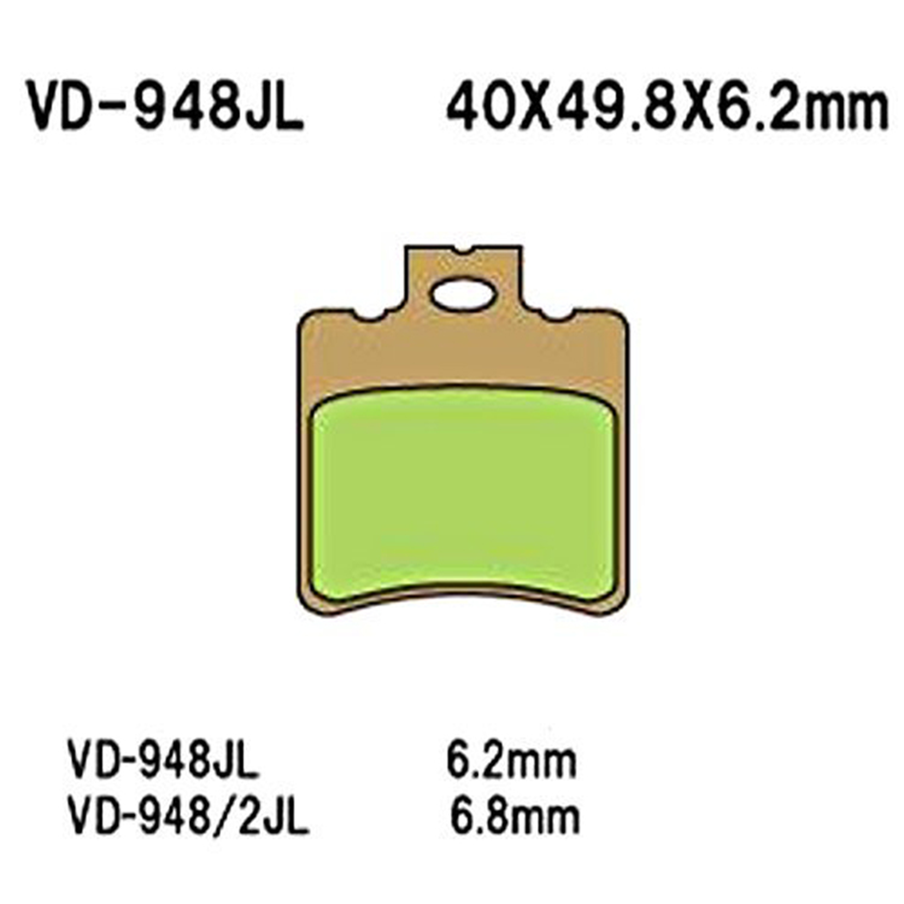 VESRAH Brake Pads VD-948JL for Reliable Stopping Power