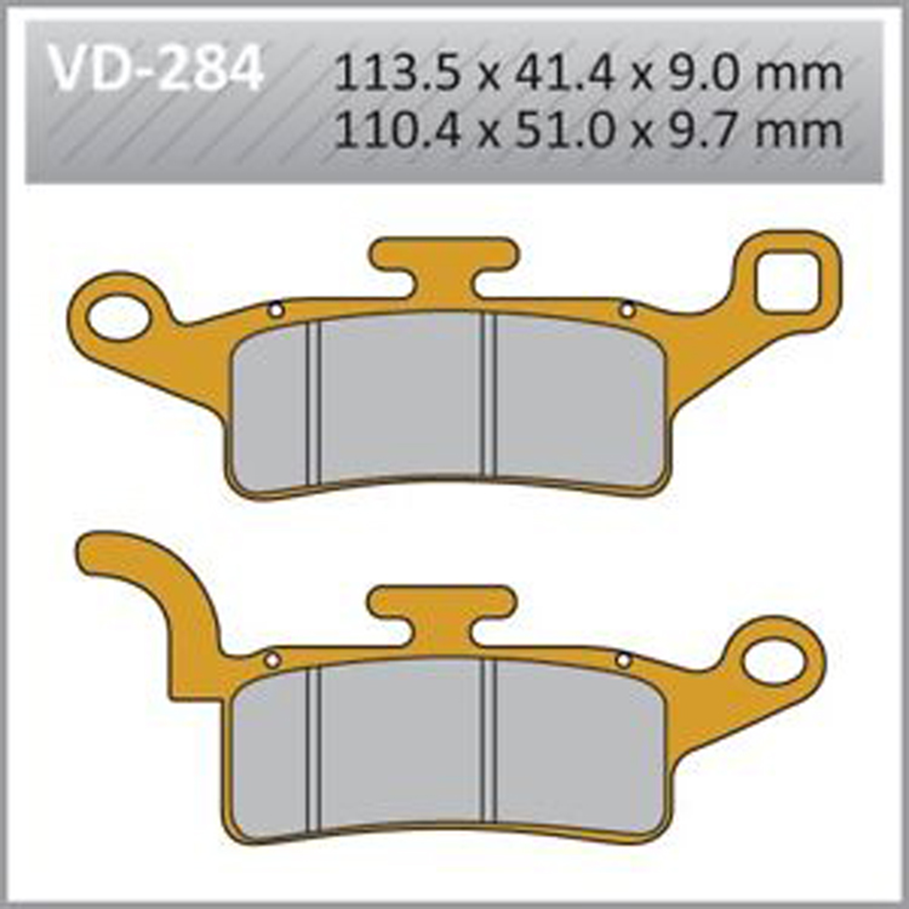 VESRAH VD-284 Brake Pads - Reliable Replacement for Optimal Performance