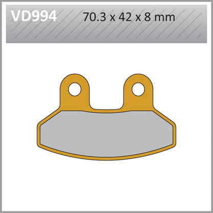 VESRAH Brake Pads VD-994 - Reliable Performance for Your Vehicle