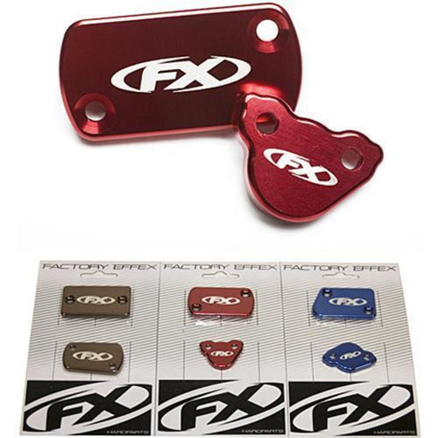 Factory Effex FX Brake Reservoir Kits for Front and Rear Reservoir Covers – Part Number 17-36124