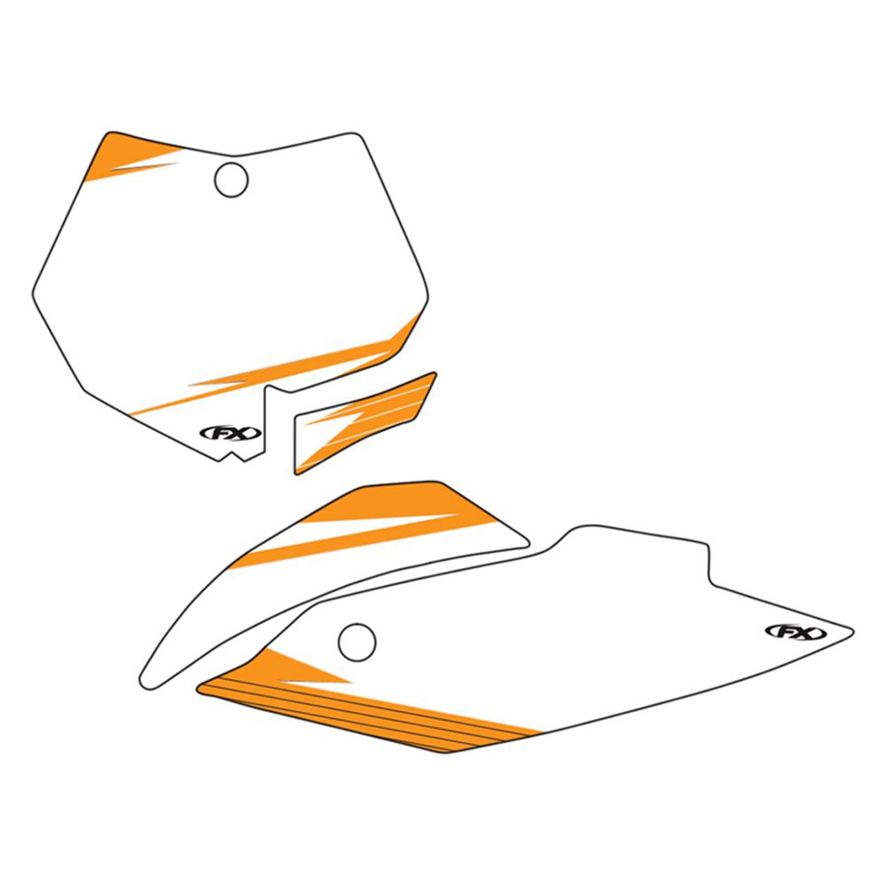 Factory Effex FX 2015 Graphic Pre-Cut Number Plate Backgrounds Kit - Part Number 12-64522